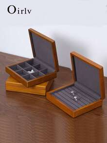 Oirlv 1 PC Wooden Jewelry Box Organizer Ring Necklace Earring Bracelet Box Jewelry Storage Multi Display Jewelry Box Organizer Case ,The Elegant Jewelry Organizer Box Can Be Used To Store Rings,Earrings,Brooches And Other Exquisite Jewelry