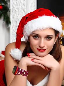 Cinturino per orologio a tema natalizio compatibile con Apple Watch, misure 42mm 41mm 40mm 38mm 44mm 45mm 46mm 49mm, adatto per donne e uomini, cinturini per orologio compatibili con Series 11 10 9 SE 8 7 6 5 4 3 Ultra1/2/3, motivi natalizi e festivi carini