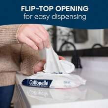 Cottonelle Fragrance Free Flushable Wet Wipes Adult Wet Wipes 2 FlipTop Packs 42 Wipes Per Pack - 42片裝濕紙巾 - 查看 5