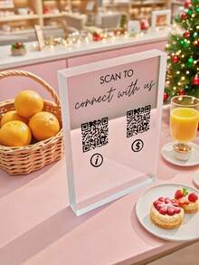 Custom QR Code Sign, Personalized Small Business Social Media QR Sign, Customize QR Codes To Directly Link To The Merchant's Official Website, Menu, Reservation Page, Or Online Store. Very Suitable For Small Business Decor, Beauty, Spa, Nail Salon, Eyelash Salon, Salon, Restaurant, Office, Cafe Online Feedback Reviews