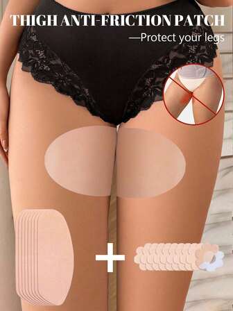 10/20 Pieces Inner Thigh Anti-Chafing Patches, Ultra-Thin Thigh Anti-Friction Pads, Disposable Self-Adhesive Thigh Chafing Anti-Friction Tape Patches, Breathable Thigh Anti-Friction Patches Suitable For Body Legs, Feet, Travel Necessities