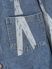 2pcs Boys' Denim Jacket And Pants Set, Spring/Autumn