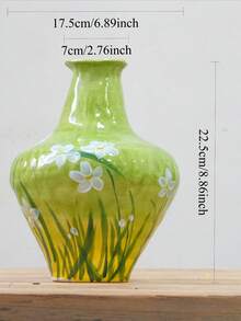 3 pièces Vases à fleurs en céramique peints à la main, vases en céramique vintage de forme de bulbe avec motifs floraux et papillons, faits main. Décoration de maison, arrangement floral, décoration de printemps, décoration de pièce, vase en verre
