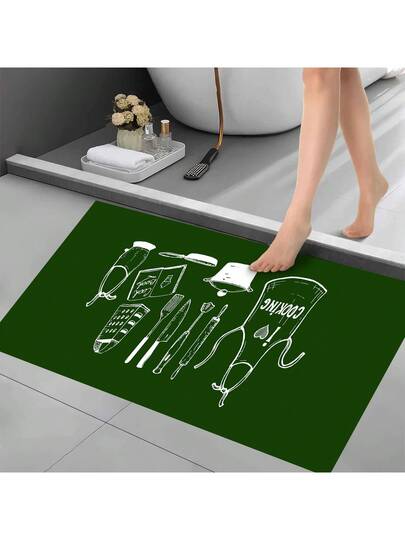 Pearl Digital Non Slip Printed Turkish Vloerkleed AL4032 Zachte Touch, Washable Tapijt Felt Backing PC's Moderne ative Vloer Mat, Living Room, Bedroom, Kitchen, Hallway Or Entryway Available In Many Sizes. Quick Drying, Highly Absorbent, Soft, Com Tafel Both Indoor Outdoor view 4
