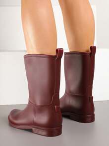 极简风格的惠灵顿靴 - 紅色 - 查看 4