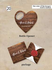 1PCCustomized Heart-Shaped Bottle Opener With Packaging. Personalized Wedding Return Gift Magnetic Bottle Opener, An Excellent Gift For Brides, Heart-Shaped Wedding Souvenirs And Thank-You Card Magnetic Bottle Opener, Customized Return Gifts, Father Gifts.
