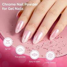 2Pcs Chrome Nail Powder For Gel Nails, Pearl And Aurora Powder Mirror Effect Pigment Pearlescent Mermaid Pigment Pearl Glitter For Home DIY Salon Use{"Color_name":"PearlandAurora"} - 皮爾蘭奧羅拉 - 查看 3