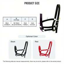 1 件专业马笼头，可调节马笼头适用于各种马术训练和骑行场景，户外骑行必备