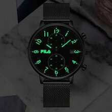 FILA Men's Quartz Chronograph Watch – Waterproof Multifunction Sport Design With Ultra-Slim Case, Strong Luminous Dial & Milanese Mesh Strap | Stylish & Comfortable Timepiece For Daily Wear, Outdoor Activities, Business, Travel & Gift Choice - one-size - View 5