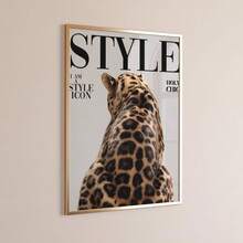 1/3 Psc 无框 3 件套时尚海报套装，豹纹印花泳池、滑板和鸡尾酒字体墙面艺术，都市街头风格装饰，适用于卧室宿舍游戏室，复古美学礼物 - 彩色 - 查看 5