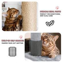 Cat Tree, 36 Inch Cat Tree Tower With Cat Condo, Small Cat Tower With Scratching Post & Sisal-Covered Scratching Board, Cat Climbing Tower With Hammock, Cat Tree For Indoor Cats - 淺灰色 - 查看 5