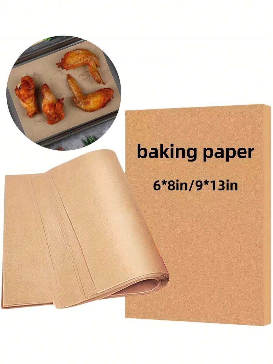 Precut Unbleached Non-Stick Parchment Paper Baking Sheets - 6x8 & 9x13 Inch, Pre-Cut To Size For Easy Use, High-Quality Kitchen Essentials For Baking, Cooking, Grilling, Frying, Roasting, Steaming, Cooking Liner, Versatile Kitchenware