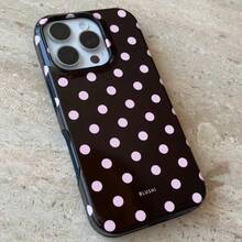 Polka Dot |   Marron Et Rose - Blushi Phone Cases Compatible With IPhone X, 11, 12, 13, 14, 15,16 & More – Check Our Available Sizes. - 混合色1 - 查看 2