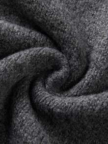 FOR BEAUTY Autumn And Winter New Solid Color Simple Round Neck Long Sleeved Daily Casual Lazy Style Knitted Sweater Knit Top, Fashion Loose And Warm Commuting Style Sweater Jumpers For Women Pullover New Year