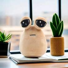 POKOJA LAND 1 件可爱大眼怪兽娃娃，8.6 英寸热门游戏我的宠物外星人 Pou 毛绒玩具 - 完美礼物！万圣节装饰、生日礼物、圣诞节礼物 - mini號 - 查看 8