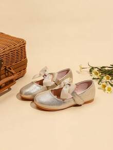 1 Paar Mädchen Schulschuhe mit Schleifen Dekor, flache Freizeitschuhe für Schülerinnen, Campus, Outdoor, Lässig, Sport, Flache Schuhe