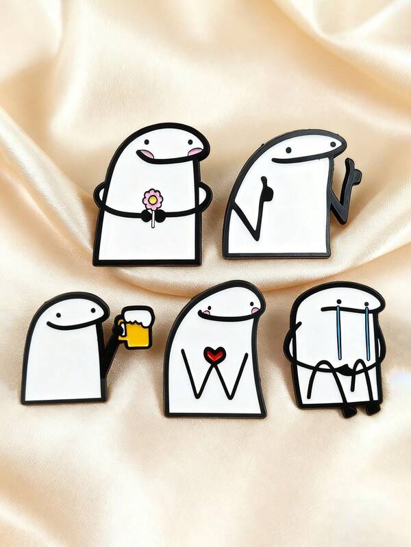 1 Pc Cartoon Character Beer Metal Brooch Pin Brooch, For Backpack JacketDecorationback To School, Gift For Friends, Christmas Halloween Gift, Pins