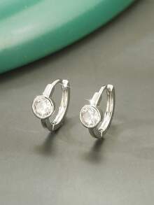 1 Paar minimalistische kupferfarbene geometrische runde Creolen, vielseitiges und elegantes Geschenk für Frauen