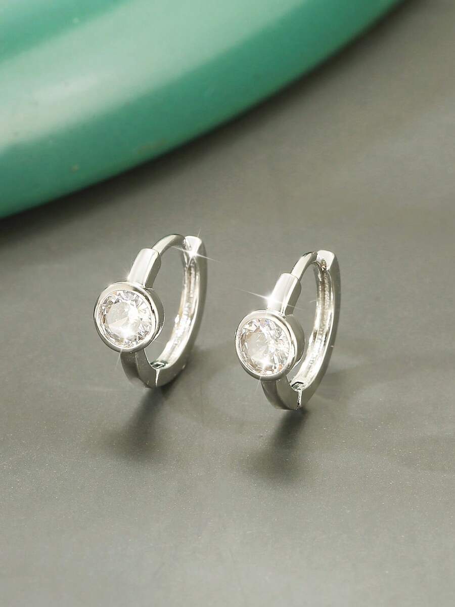 1 Paar minimalistische kupferfarbene geometrische runde Creolen, vielseitiges und elegantes Geschenk für Frauen