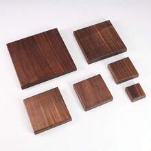 Walnut & Beechwood Display Gift Base, Figurine Doll Stand, Minimalist Jewelry Tray Display Rack