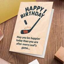 Une carte d'anniversaire humoristique pour les fans des Maple Leafs, parfaite comme cadeau unique pour les amis et la famille qui aiment les sports. Célébrez avec une touche d'humour inspirée des matchs des Leafs