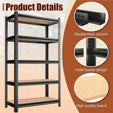 Book Shelf, 5-Tier Heavy Duty Open Bookcase, Standing Bookshelf Display Storage Shelves, Tall Bookshelves For Living Room, Bedroom, Office, Modern Light Brown, 35.4"W*16"D*72"H, Easy Assembly