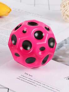 1searchgames Anti-Gravity Moon Rock High-Bounce Ball 70mm-6.6 High-Bounce Hollow Ball, Multi-Hole Ball, Interactive Stress-Relief And Breathable Toy, A Great Choice For Playing Outdoors With Friends - Pink - View 7