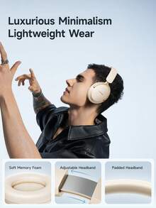 Picun NC60 PRO Over-Ear Wireless Headphones With Active Noise Cancelling, Deep Bass, Hi-Res Stereo Sound, Lightweight Foldable Design For Travel & Office