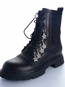 5pcs Fashionable Minimalist Versatile Hollow Spiral Star Pendant Decorations - Suitable For Decorating Boots, High-Top Boots, High Heels, Casual Shoes, And Various Shoes