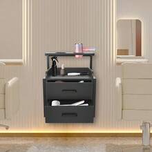 Sweetmile Salon Wall Cabinet 2 Drawers Wall Mounted Salon Storage Cabinet For Barber Store - Black - View 1