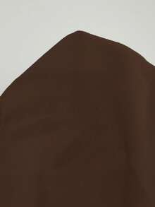 Áo kiểu nữ cỡ lớn cổ chữ V dáng suông, thắt eo dây rút, chất liệu nhẹ thoáng khí, tay phồng dài, thích hợp mặc đi làm/mặc hàng ngày, mùa xuân/hè. - Cà phê nâu - Xem 6