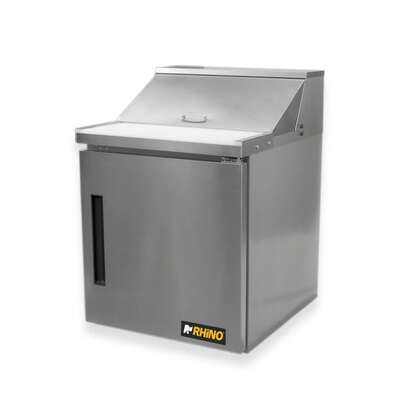 RHINO Mesa Refrigerada de Preparación 6.9 Ft, Acero Inoxidable, Diseño Compacto para Cocinas Profesionales, MERSAL-27