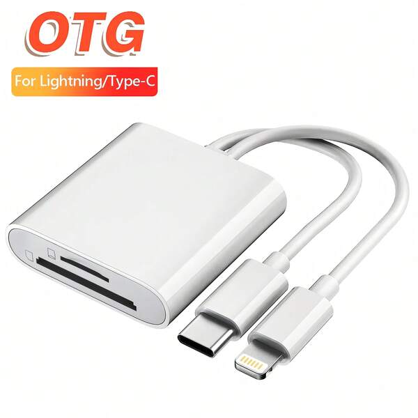 huaxunyuan 1-Pack Camera-Specific SD Card Reader | 2-In-2 USB 3.0 High-Speed Adapter | Supports SD/TF (Micro SD) Memory Cards | Phone Accessory Compatible With IPhone 15/14/13 Series | Universal Compatible With Macbook / Tablet | Digital Camera Accessory | Plug And Play