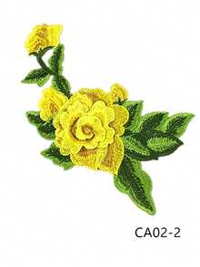 1pc Colorful 3D Embroidered Peony Flower Patch With Lace Trim, DIY Clothing Accessory Applique