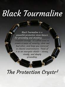 疗愈水晶手链：紫水晶、玫瑰石英、青金石、虎眼石、黄水晶、电气石、保护手链、爱情手链 - 青金石 - 查看 4