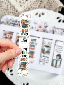 5pcs Magnetic Reading Bookmarks Book Decoration Cards Reading Annotation Cards - Multicolor - View 4