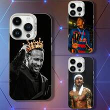 Custodia per telefono compatibile con Neymar, in bianco opaco, antiurto, compatibile con modelli 16, 15, 14, 13, 12, 11, Pro, XS, Max, Plus, Mini, SE e modelli Galaxy S17, S17 Pro, S17 Pro Max