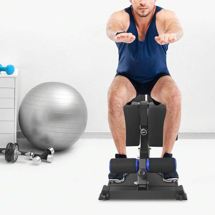 YUNRUX Squat Machine, Foldable Squat Fitness Machine For Deep Squats, Multifunctional Training Equipment For The Home Gym - Black - View 1