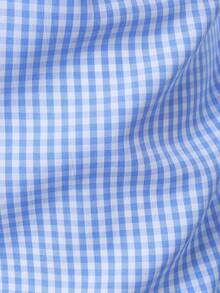 Men's Casual Plaid Simple Long Sleeve Shirt, Suitable For Commuting, Business, Vacation - Blue - View 3