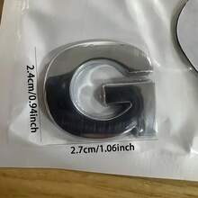 Car English Letter Metal Car Logo Trunk Sticker Number Plate Car Tail Decoration Car Body Sticker Modified Engine Capacity Label - Silver - View 17