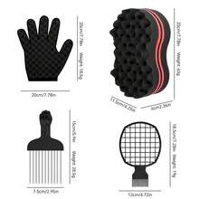 1/2/3/4pcs Barber Shop Men Hair Braider Twist Sponge Gloves African Hair Styling Fork Comb Hair Curls Foam For Salon Hairdressing Tools, Hair, Barber, Hair Tools, Hair Products,Hair Dryer,Hair, Accessories, Hair Products, Hair Tools, Hair Stuff, Hair Care, Curly Hair Brush, Barber, Barber Accessories, Hairdressing Equipment,Travel Essentials,Travel Essential,Hairstyle,Hairdressing,Hair,Travel,Hair Products,Hair Tools,Hair Stuff,Barber,Barber Accessories,Barbershop,Hairdressing Equipment - Multicolor - View 13