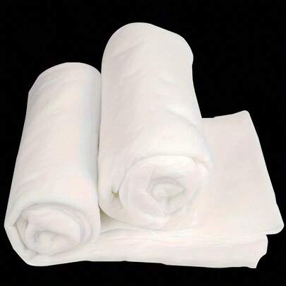 1pc Snowflake Quilt, Snowflake Cotton, Snow Scene Cotton, Snow Roll, Fake Snow, Christmas Hotel Decor Snow Scene, Natural Cotton Quilt Batting Heat Resistant Batting Warm White Cotton Lightweight Lining For Potholders Quilting Fabric Sewing Crafts Wearable Arts Place Mat // Festive Large Christmas Artificial Snow Carpet - Perfect For Decorating Christmas Trees, Party Tables, And More - Soft, Puffy, And Machine-Made From Durable Polyester