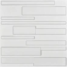 Panel de pared 3D para decoración de paredes interiores, 3 metros cuadrados - Blanco - Ver 1