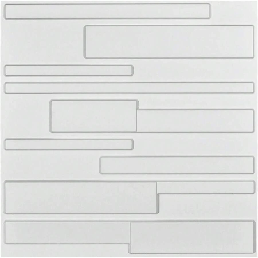 Panel de pared 3D para decoración de paredes interiores, 3 metros cuadrados - Blanco - Ver 1