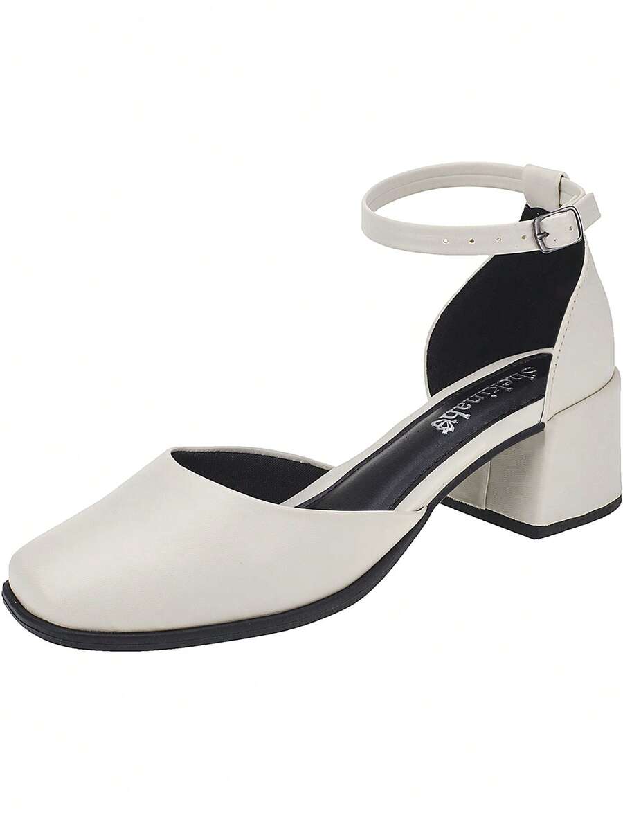 Women's Pumps Square Toe Mary Jane Doll Shekinah Evangelical Fashion Skirt And Blouse Christmas Fashion Casual PVC Buckle Party 2025 - 離開 - 查看 1