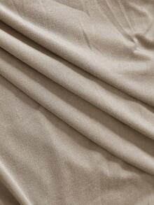 1pc Thin Milk Silk Shell Chair Cover, Polyester Fiber Material Thin Chair Slipcover, Modern Design, Classic Minimalist Style, Solid Color High Elasticity Full Wrap Washable Soft Protective Cover, Suitable For Dining Room, Party, Bedroom, Hotel Chair Decor, Room Decor - Mocha Brown - View 6