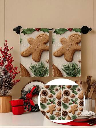 2pcs/4pcs/12pcs Christmas Tree Pattern Kitchen Towels, Christmas Pattern Bathroom Towels, Christmas Outdoor Party Towels, Christmas Home Decor, Christmas Kitchen Decor, Modern Style, Quick Drying, Super Soft Microfiber Material, Rectangular, 15.75IN*23.62IN/40*60CM Digital Printing Pattern, Suitable For Outdoor Party Decoration, Christmas Holiday Gifts