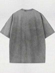 Retro One Piece Washed Tee, Trafalgar Law VintageWashed Tee Vintage Graphic 90s, Unisex OversizeAnime Manga Acid Washed Lightweight Cotton T-Shirt,Hoodies & Sweater Wash Gift For Anime Fan,Anime Lover - 灰色 - 查看 2