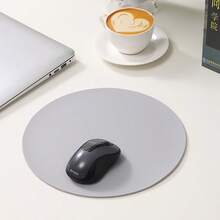 1pc Small Round Single/Double-Sided Solid Color Mouse Pad, Non-Slip Computer Office Gaming Desk Mat For Women