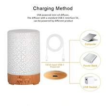 150ML Aromatherapy Diffuser, Essential Oil Diffuser, Ultrasonic Aromatherapy Machine, Mini USB Powered Humidifier For Home Bedroom,Living Room, Office - Multicolor - View 11